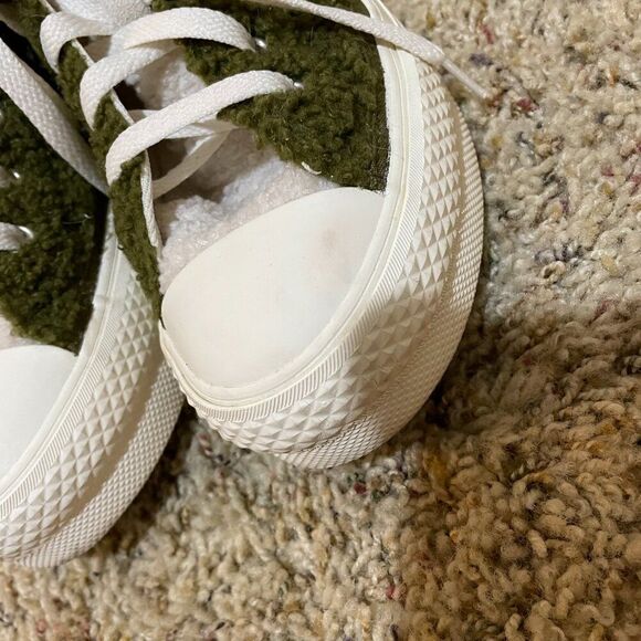 Converse Sherpa EVA Platform High Top Sneakers Dark Moss Bold Mandarin Y4.5/W6.5 - Picture 5 of 16